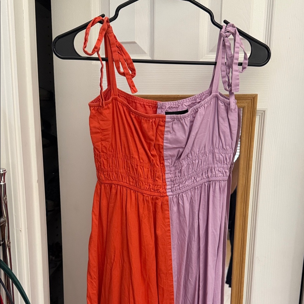Cynthia Rowley Bryn Colorblock Maxi Dress with tie straps - Picture 4 of 9